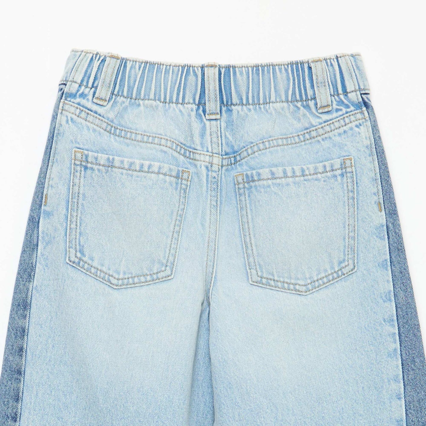Pantalon wide leg fit / coupe large à 2 teintes BLEU