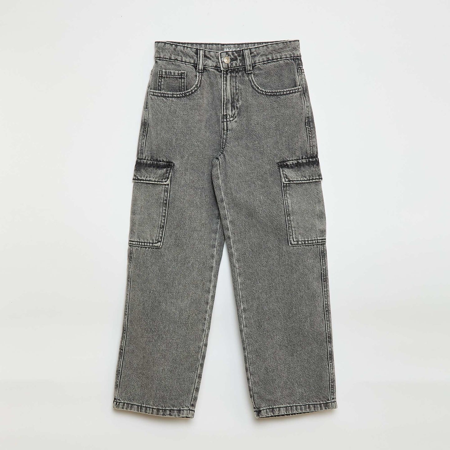 Pantalon en jean multipoches GRIS
