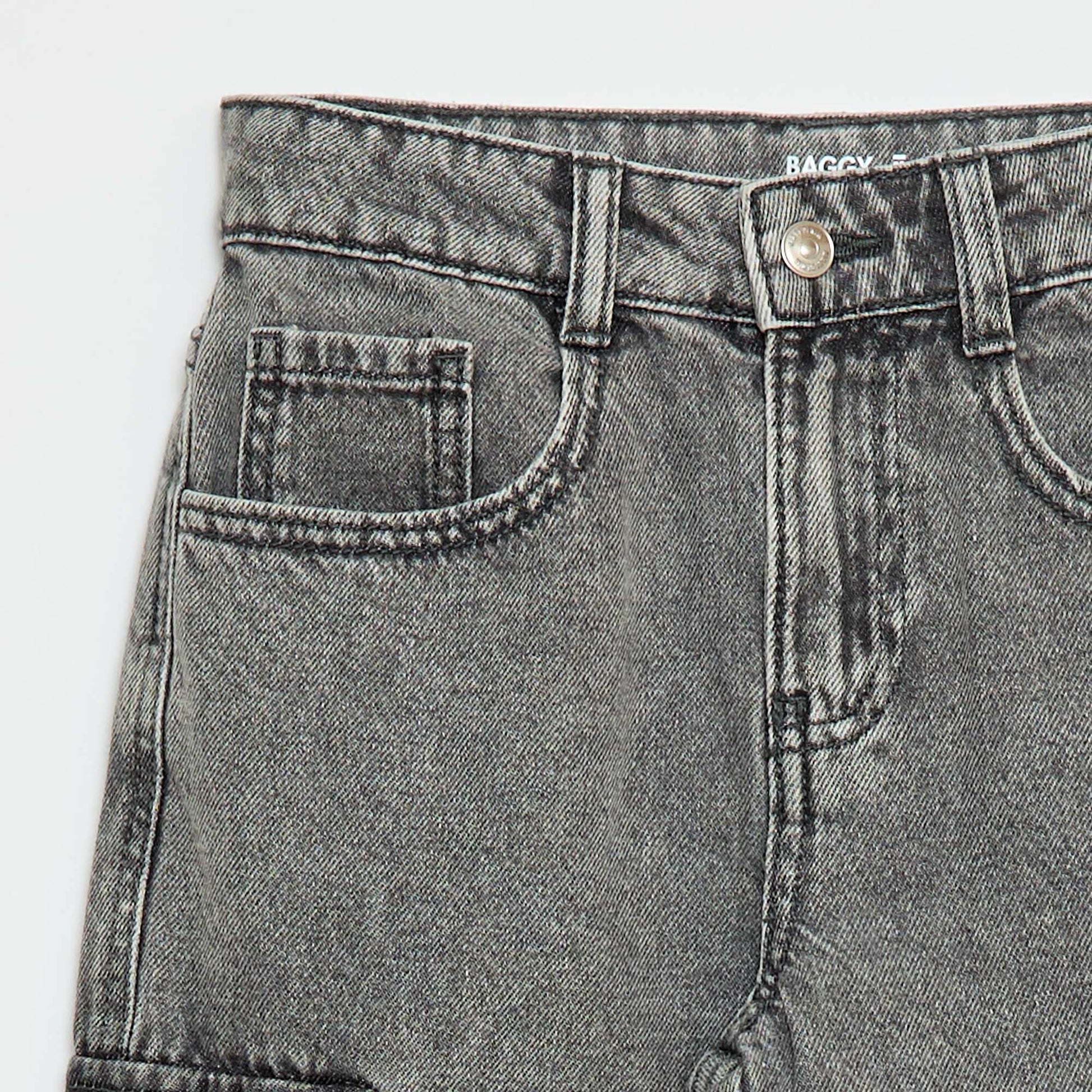 Pantalon en jean multipoches GRIS
