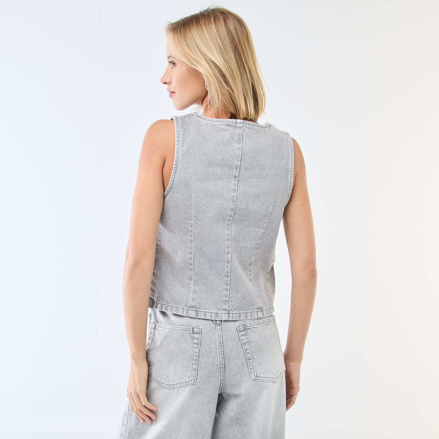 Veste de costume en denim GRIS
