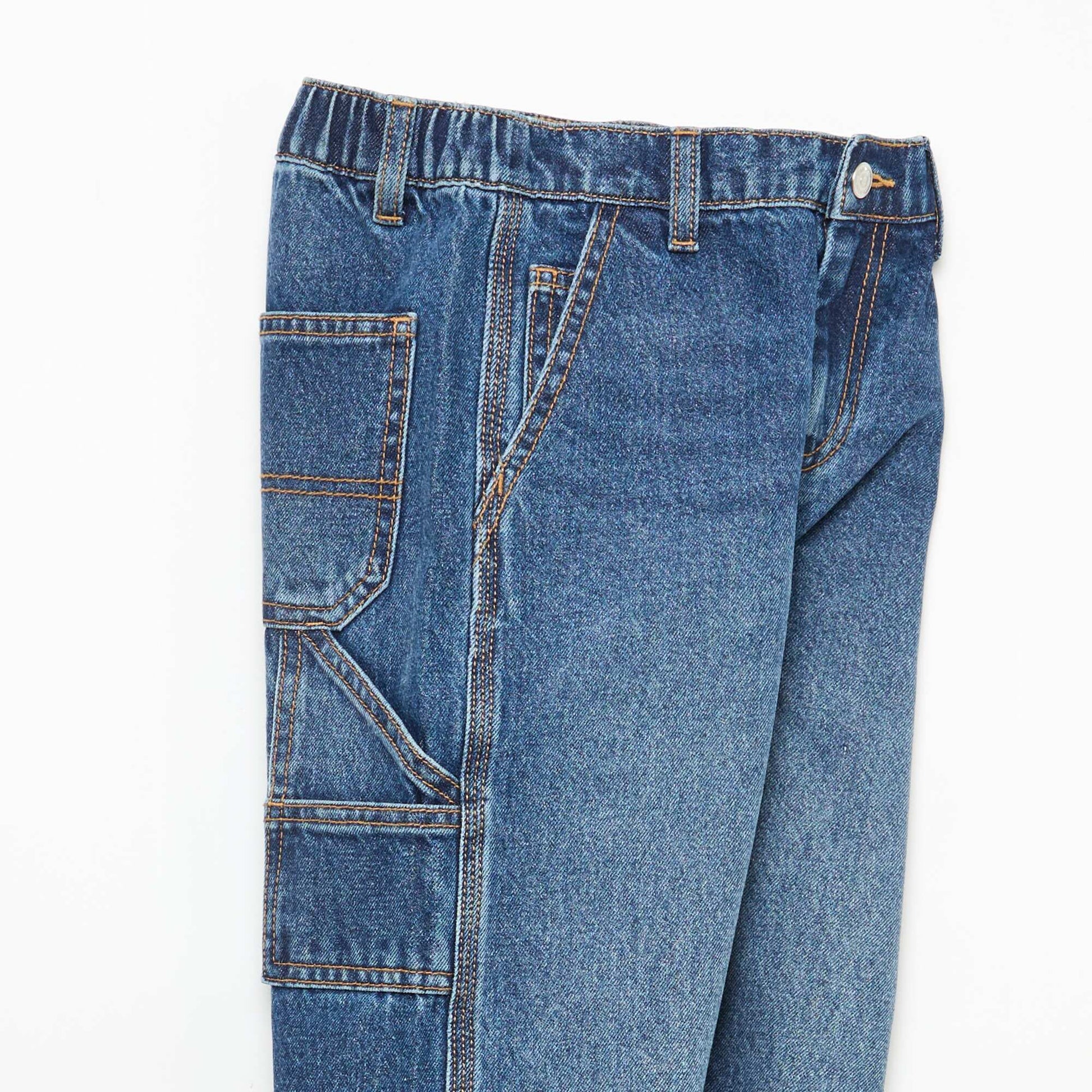 Jean loose à grandes poches BLEU