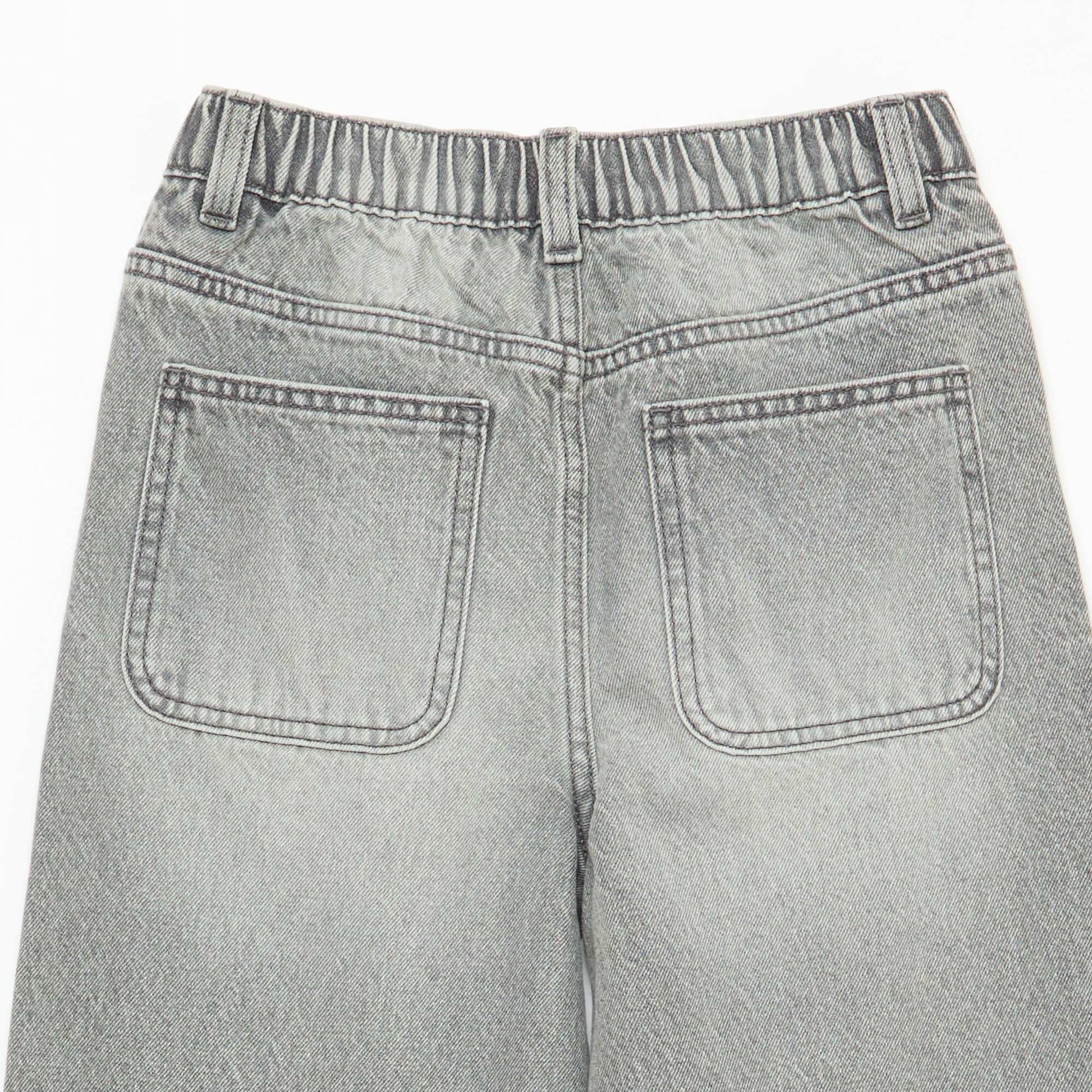 Pantalon en jean coupe confortable GRIS
