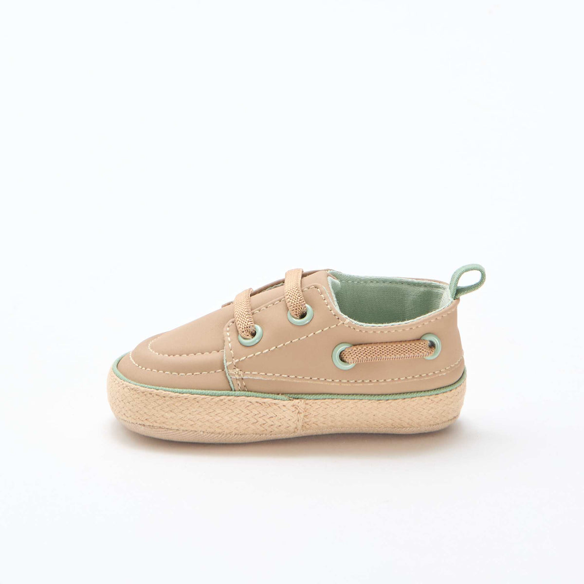 Chaussures bateau en simili BEIGE