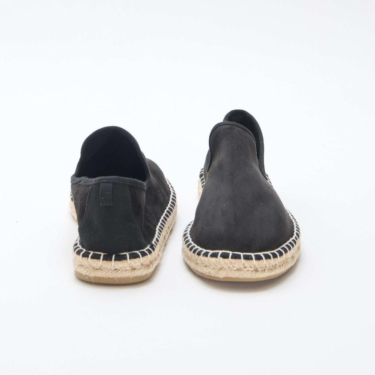 Espadrille en suédine à semelle plate NOIR