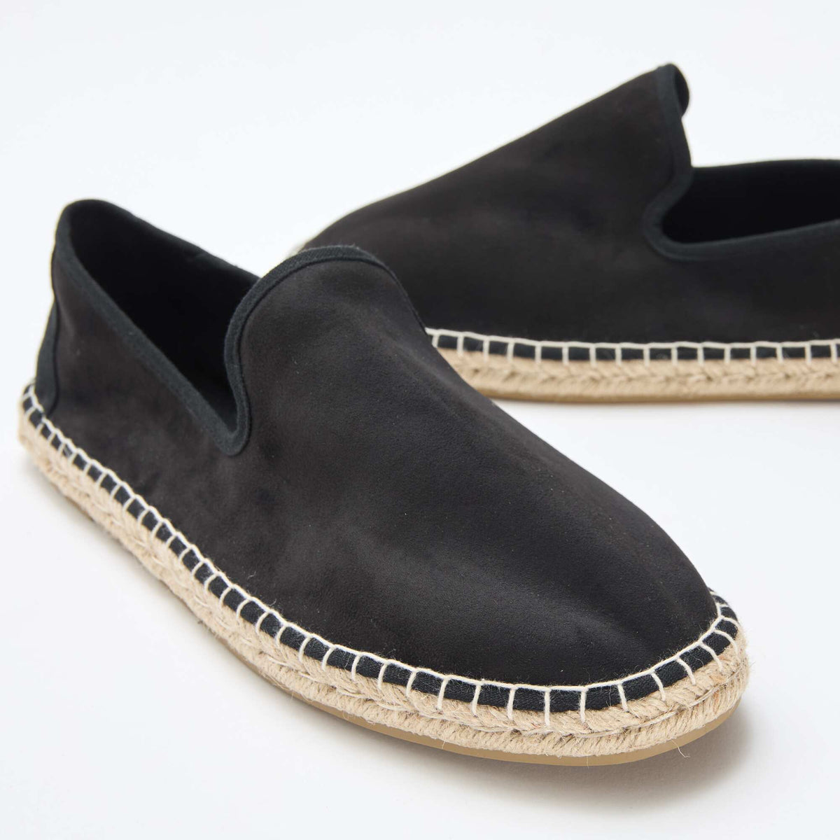 Espadrille en suédine à semelle plate NOIR