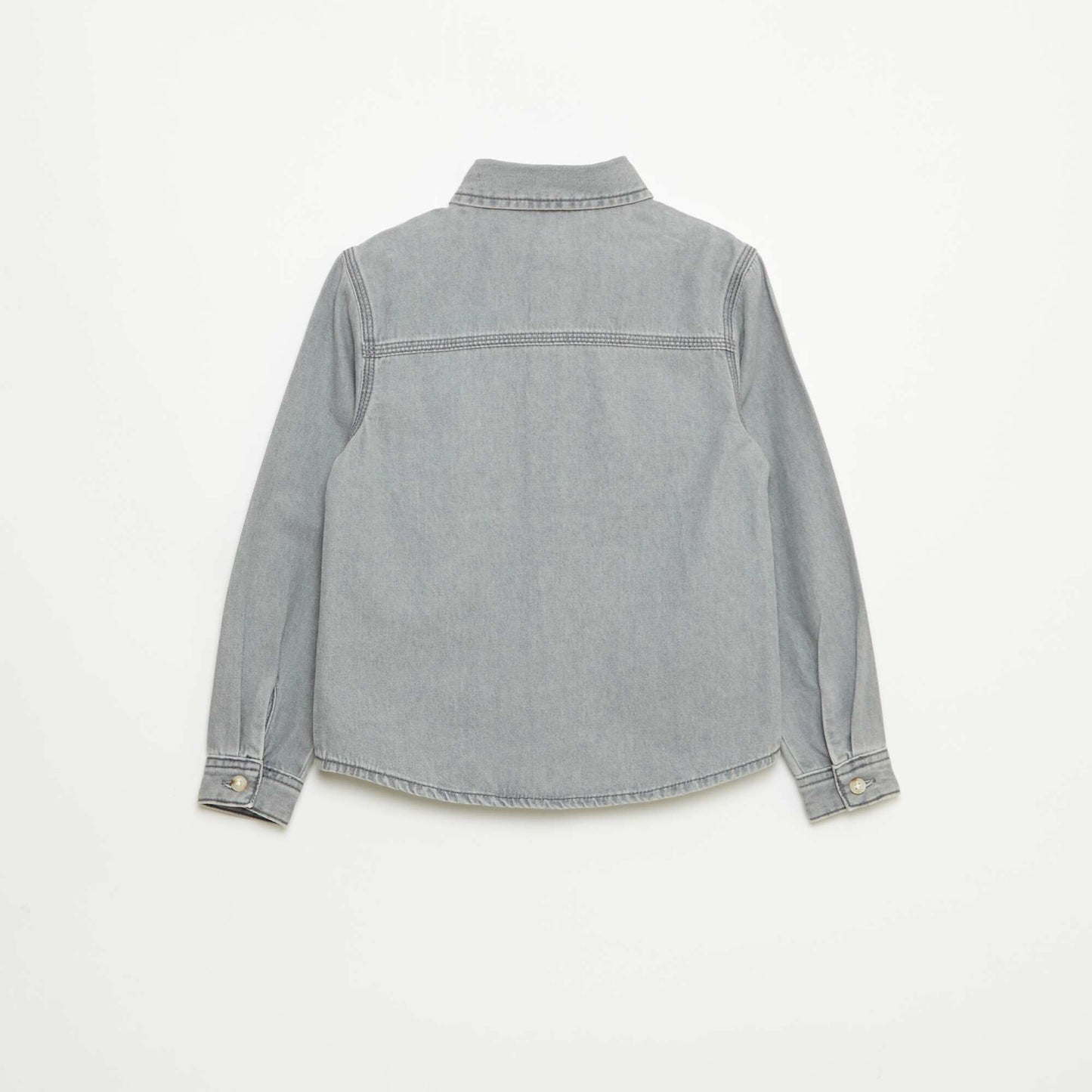 Chemise en jean avec poche poitrine GRIS