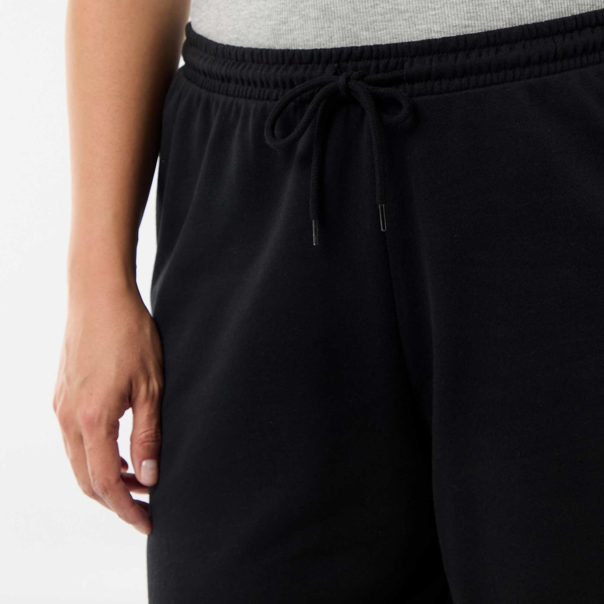 Short en molleton léger uni NOIR