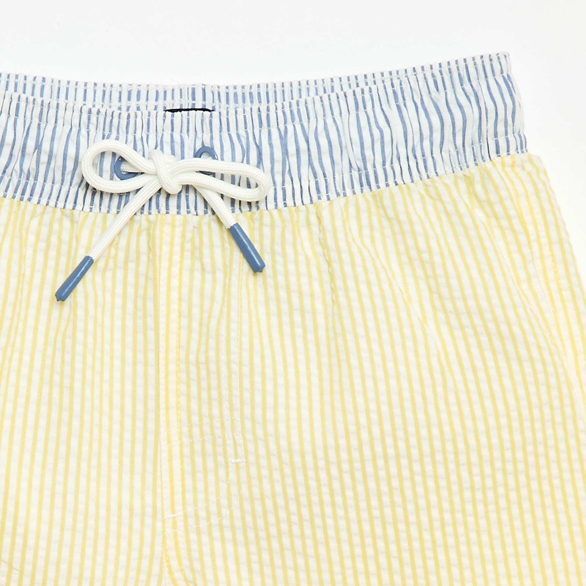 Short de bain rayé avec cordons de serrage JAUNE