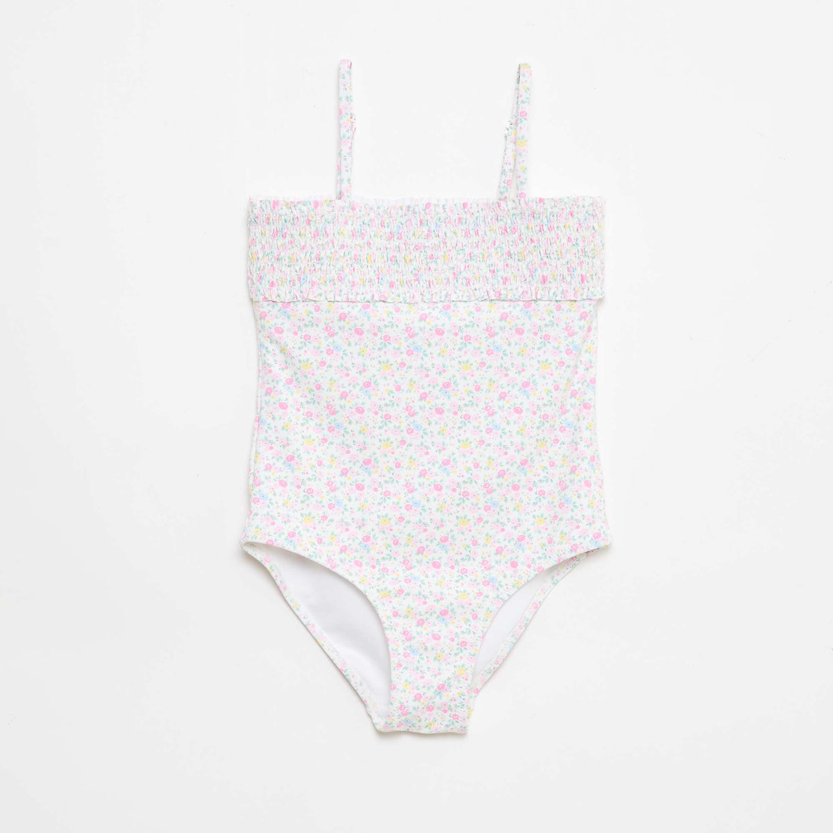 Maillot de bain smock avec chouchou BLANC