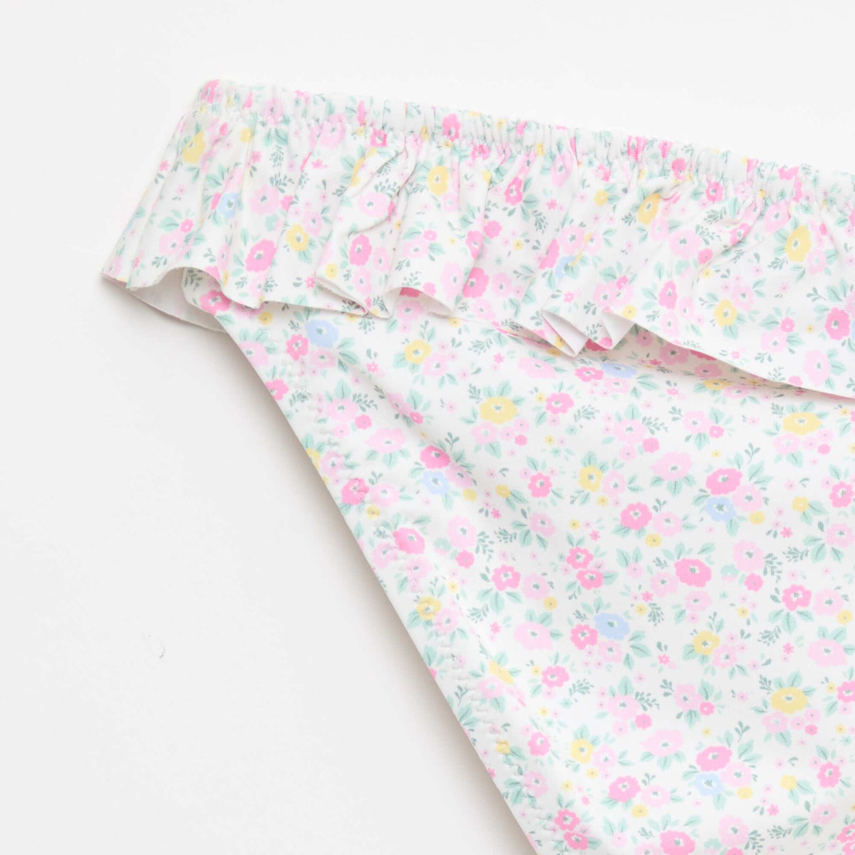 Maillot de bain smock fleuri - 2 pièces BLANC