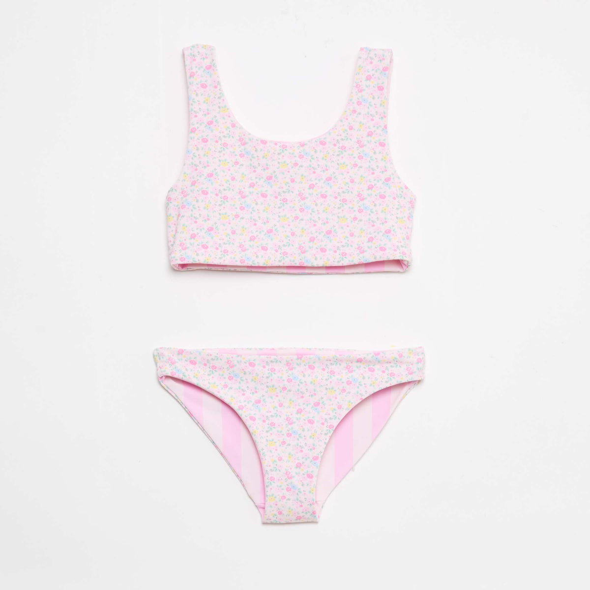 Maillot de bain imprimé réversible - 2 pièces ROSE