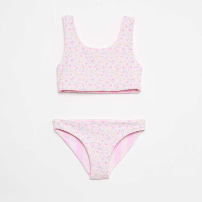 Maillot de bain imprimé réversible - 2 pièces ROSE
