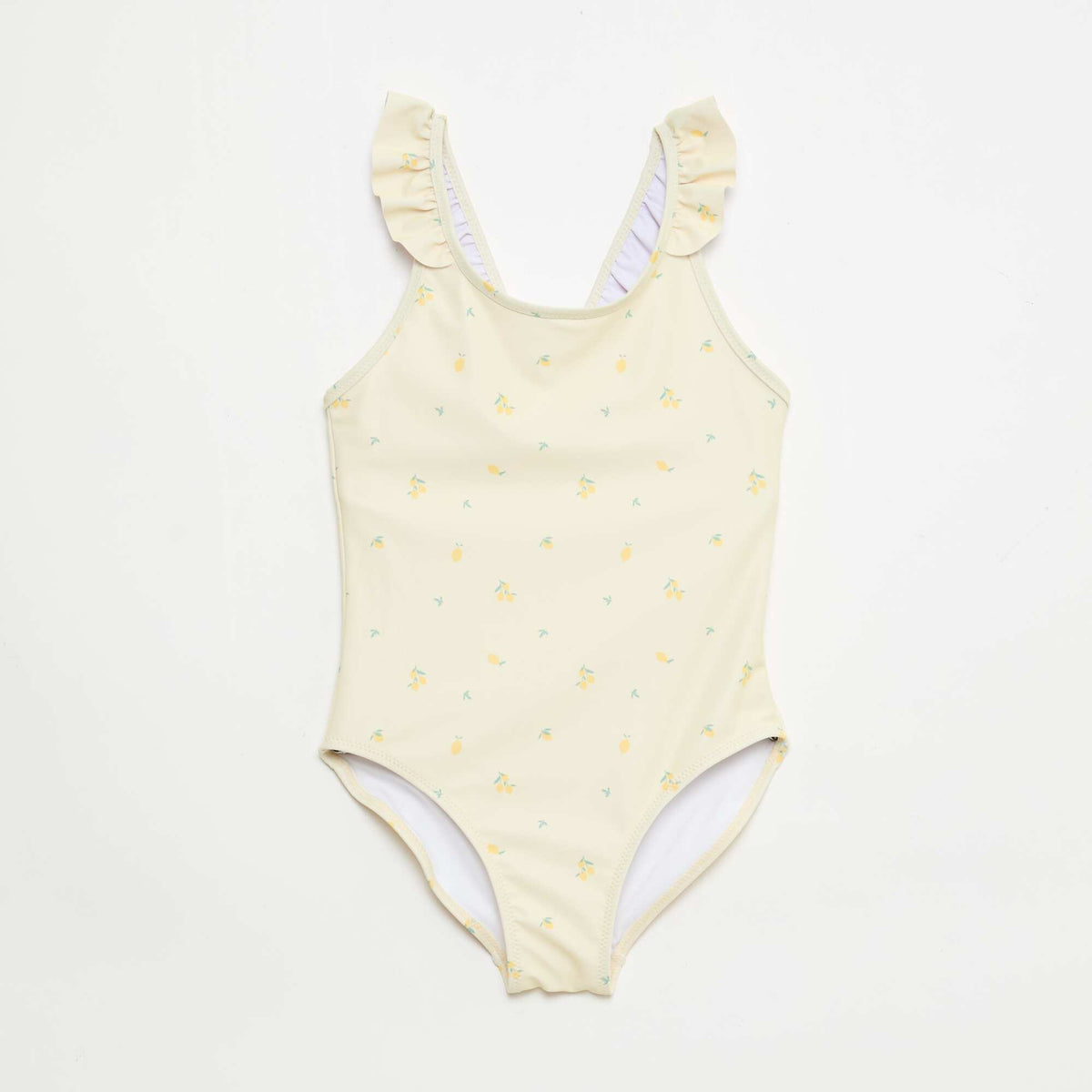Maillot de bain motif all-over tropique JAUNE