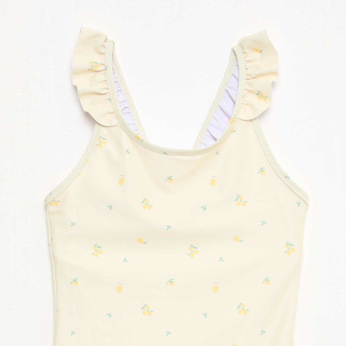 Maillot de bain motif all-over tropique JAUNE