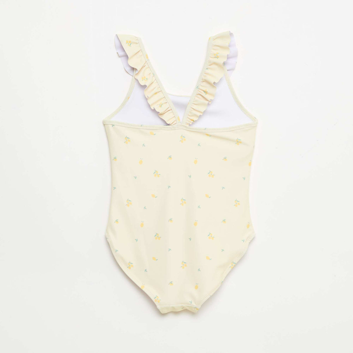 Maillot de bain motif all-over tropique JAUNE
