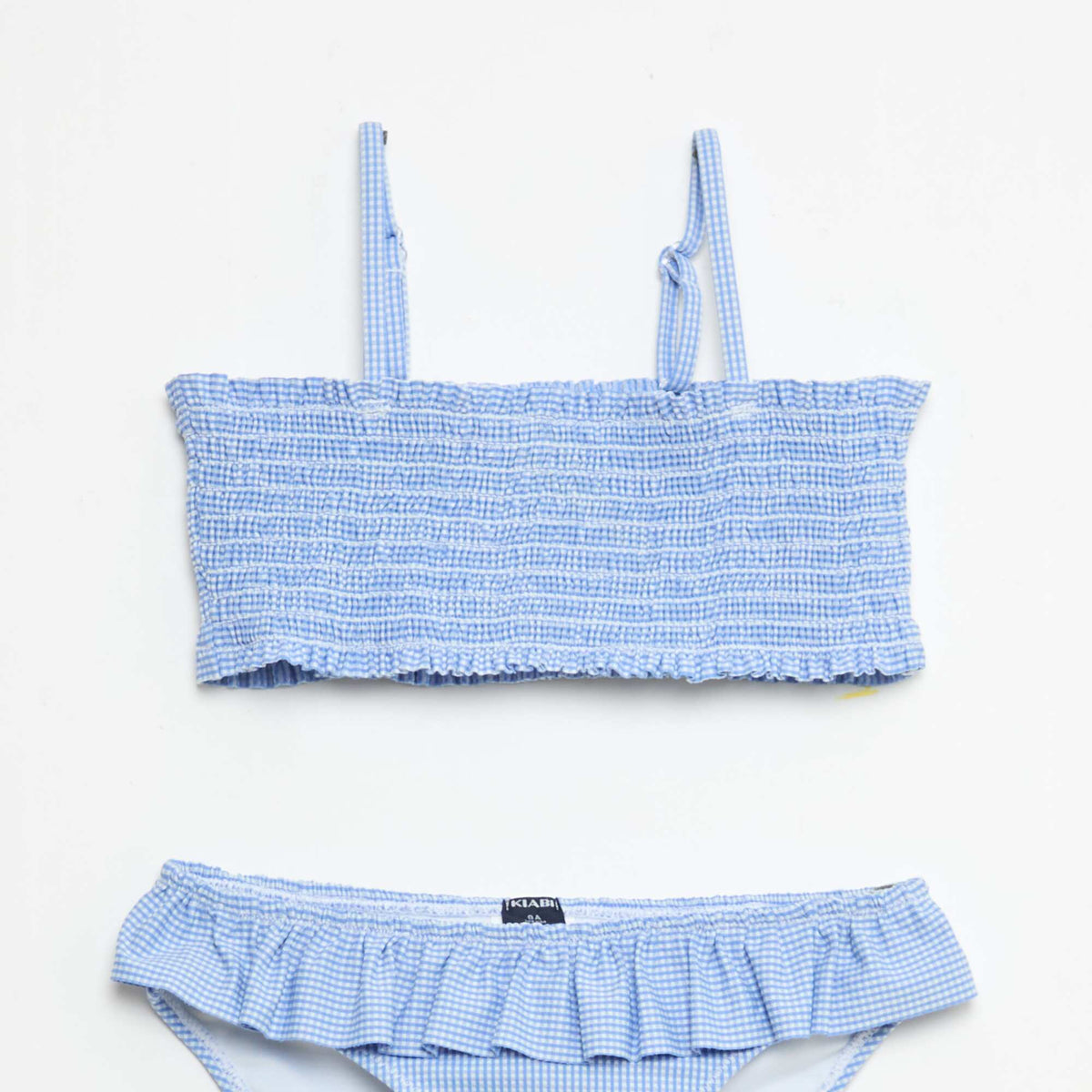 Maillot de bain 2 pièces à volants BLEU