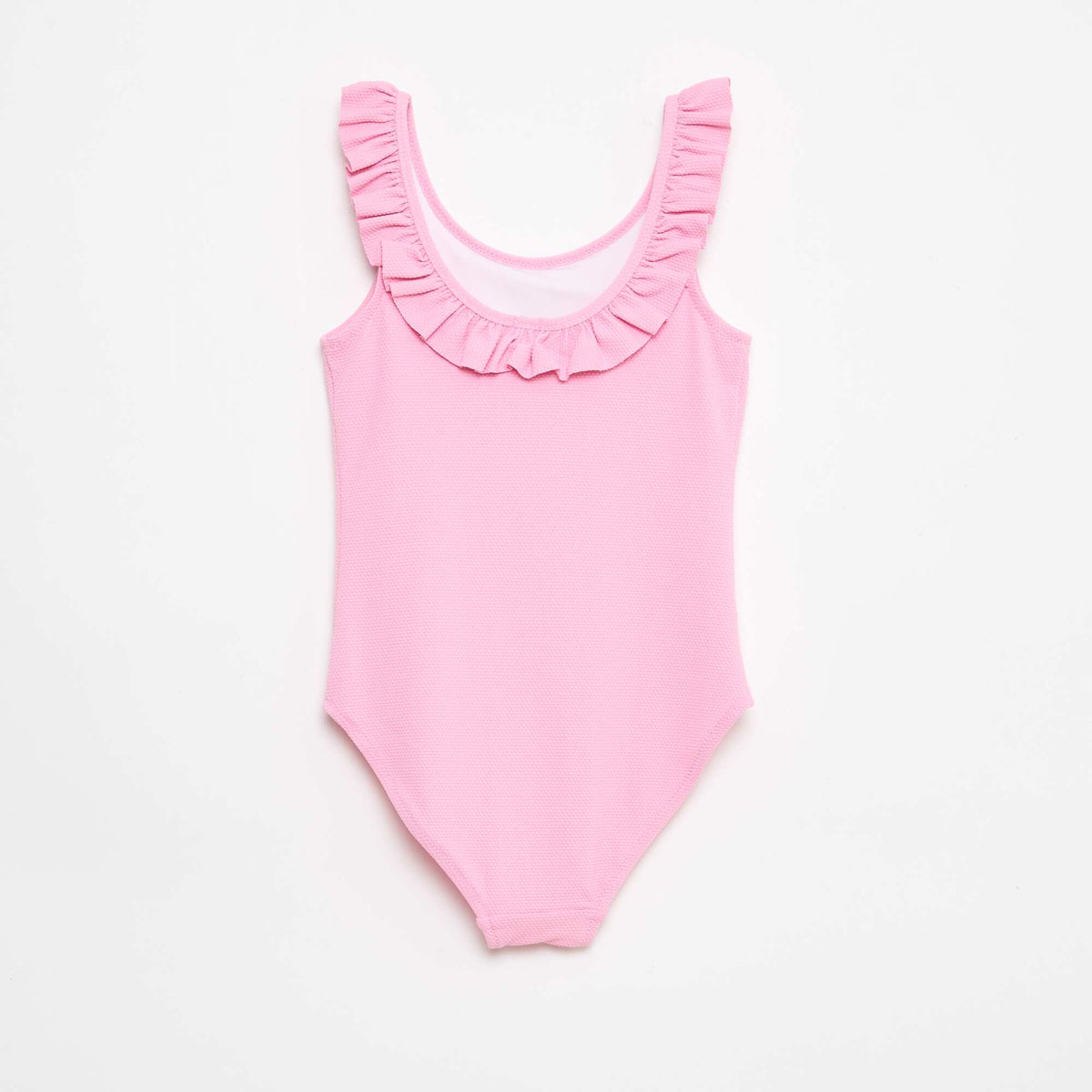 Maillot de bain volanté uni ROSE