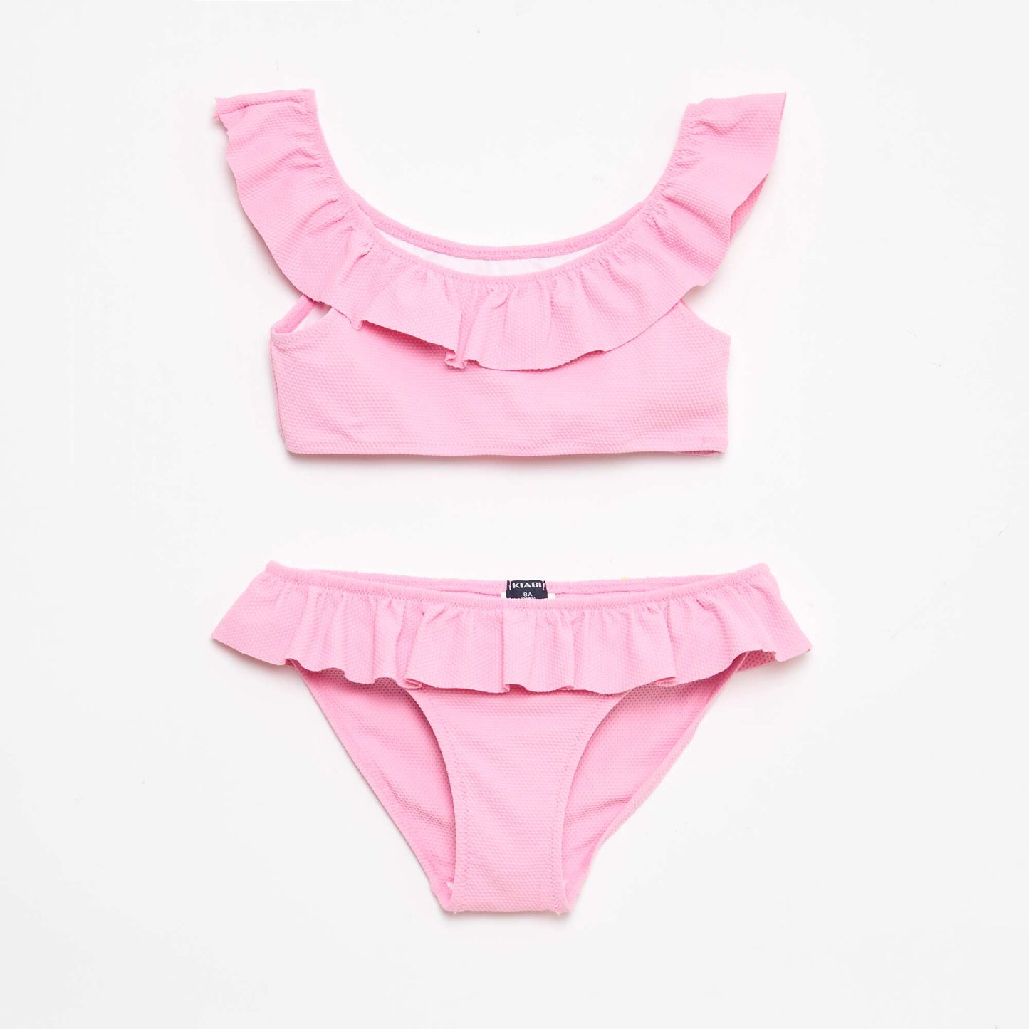 Maillot de bain volanté en maille - 2 pièces ROSE