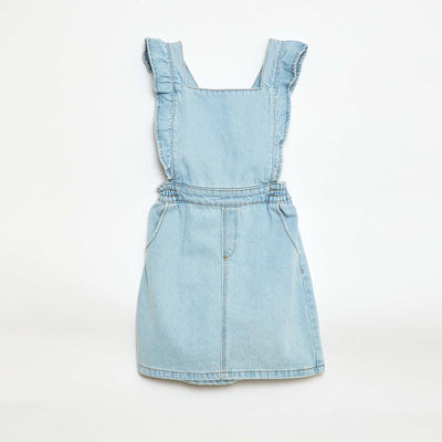 Salopette en jean avec volants BLEU