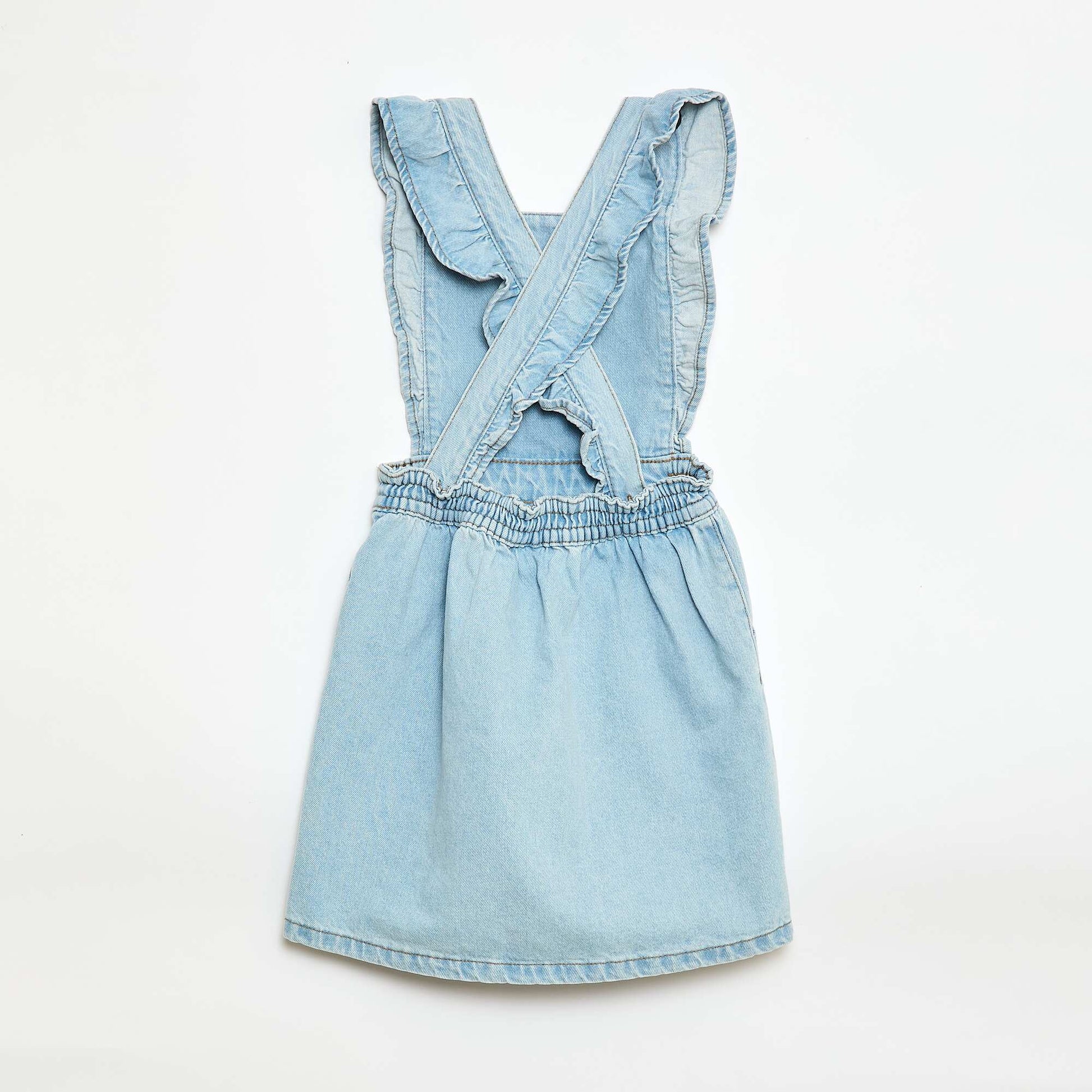 Salopette en jean avec volants BLEU