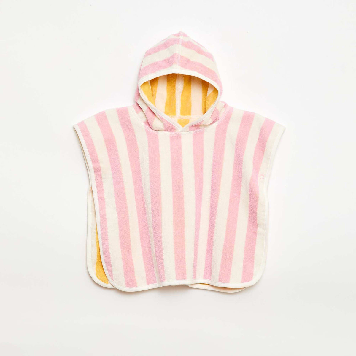 Cape de bain réversible en éponge ROSE