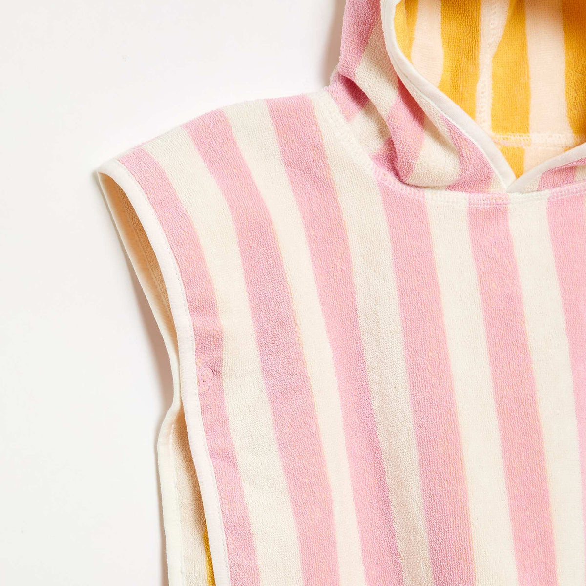 Cape de bain réversible en éponge ROSE