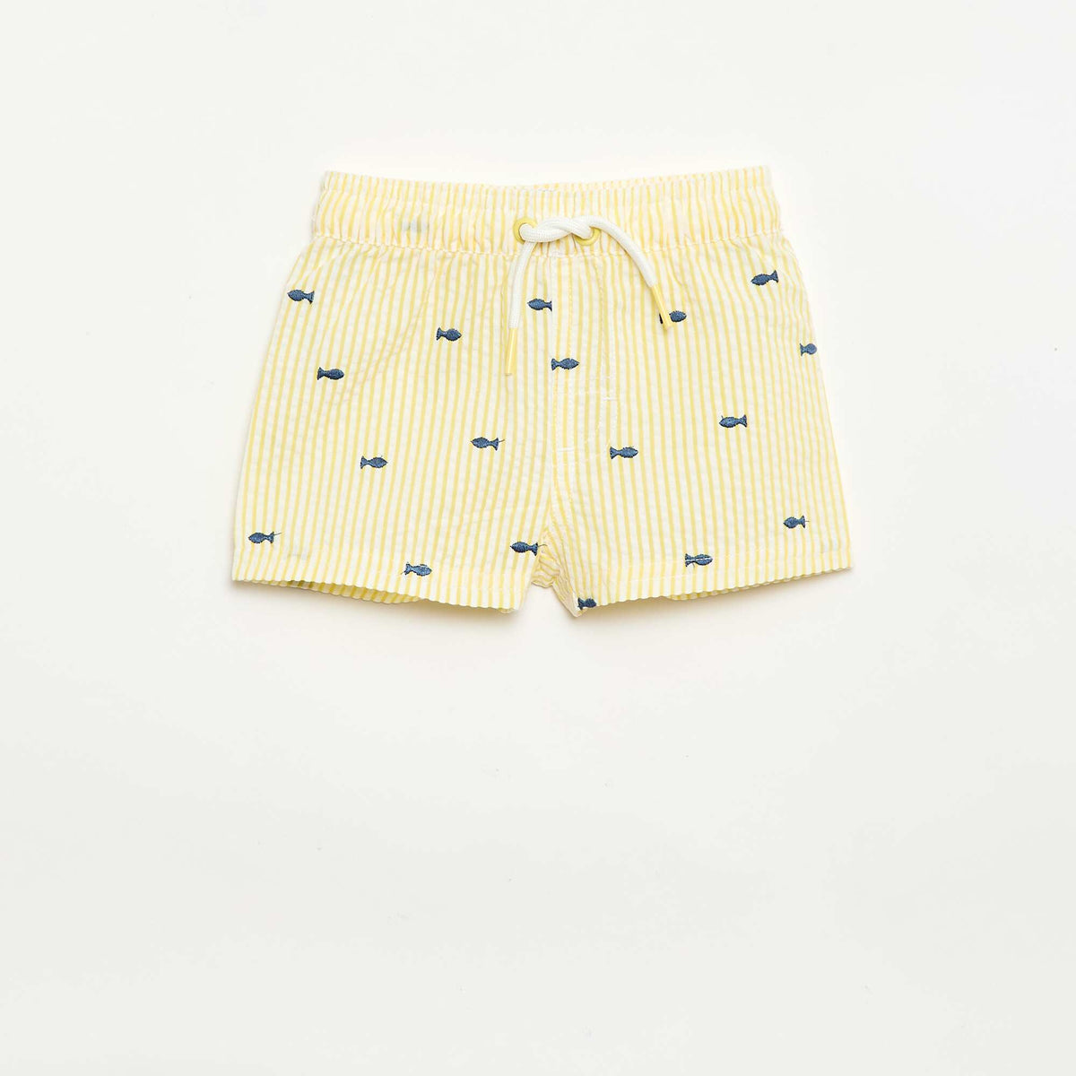 Short de bain à motif JAUNE
