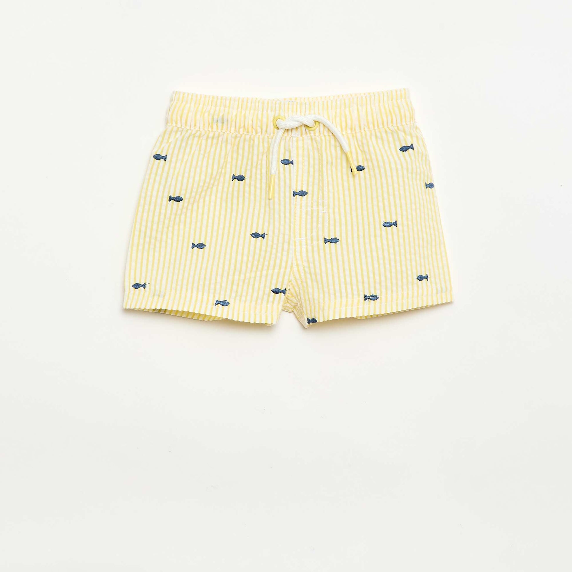 Short de bain à motif JAUNE