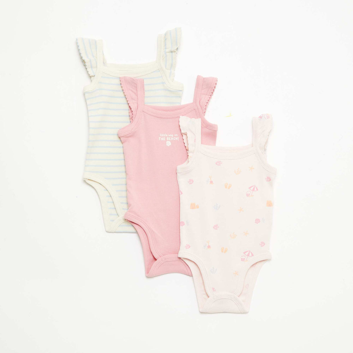 Lot de 3 bodies sans manches ROSE