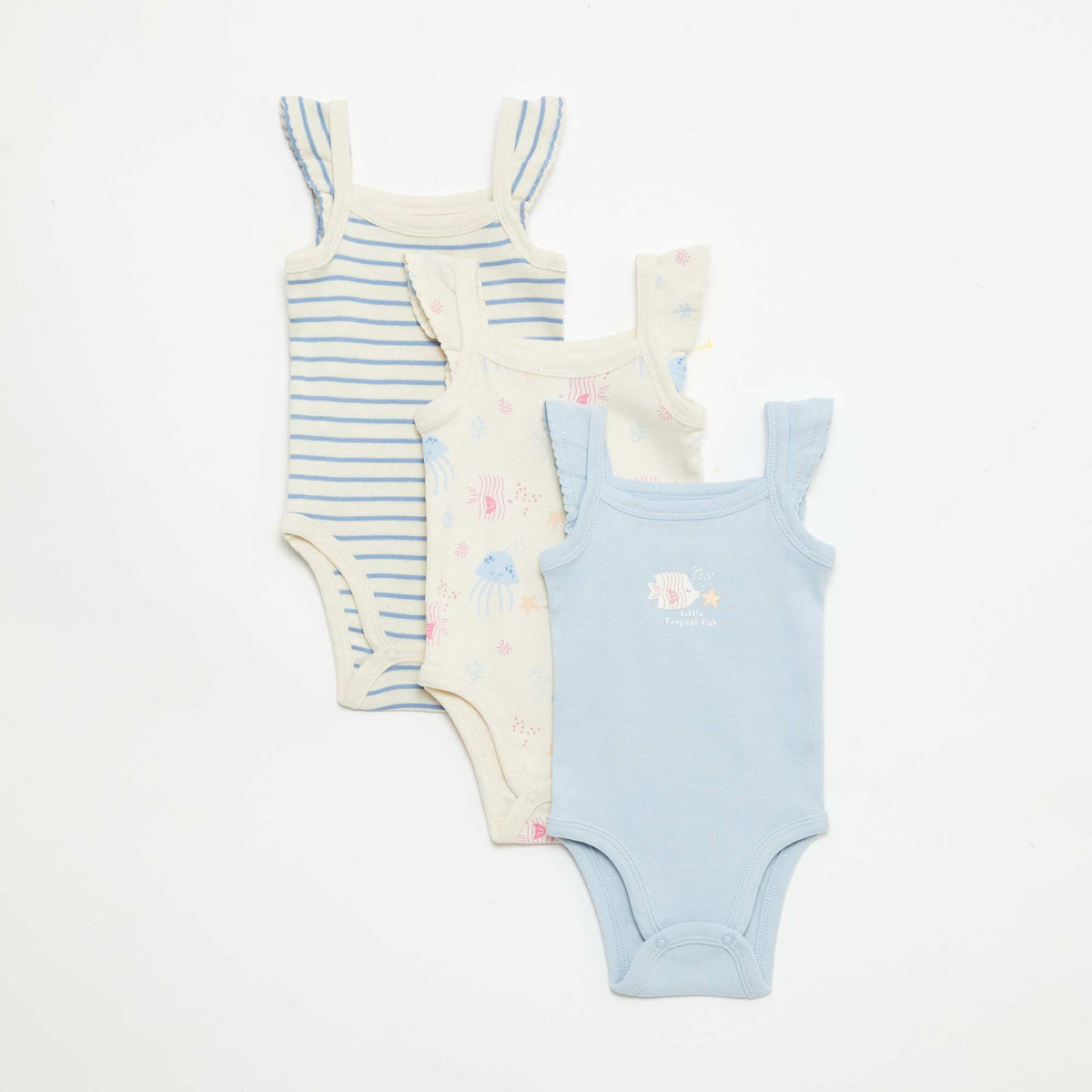 Lot de 3 bodies sans manches BEIGE