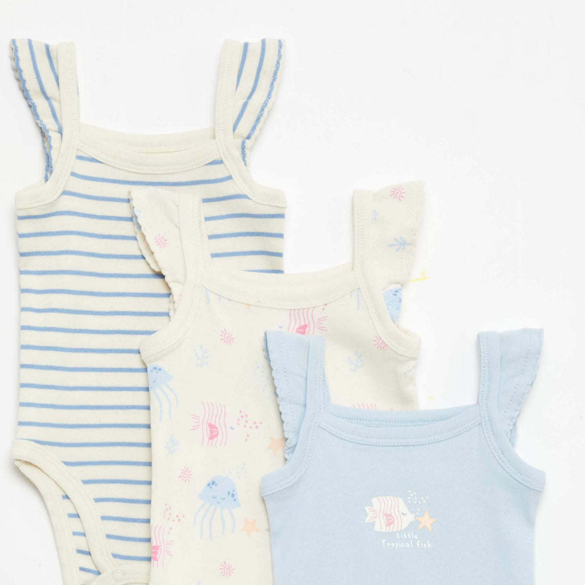 Lot de 3 bodies sans manches BEIGE