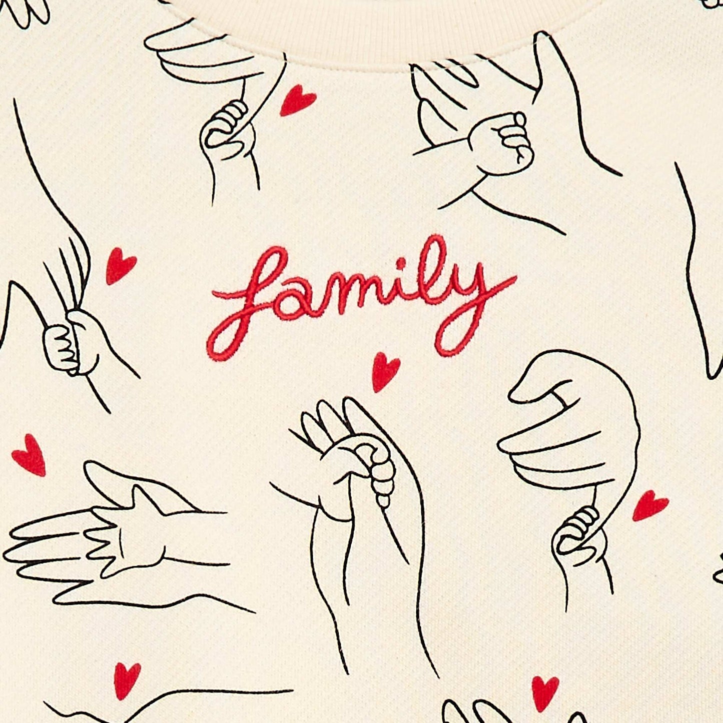 Sweat à col rond  'Agathe Sorlet x Kiabi' - Saint-Valentin BLANC