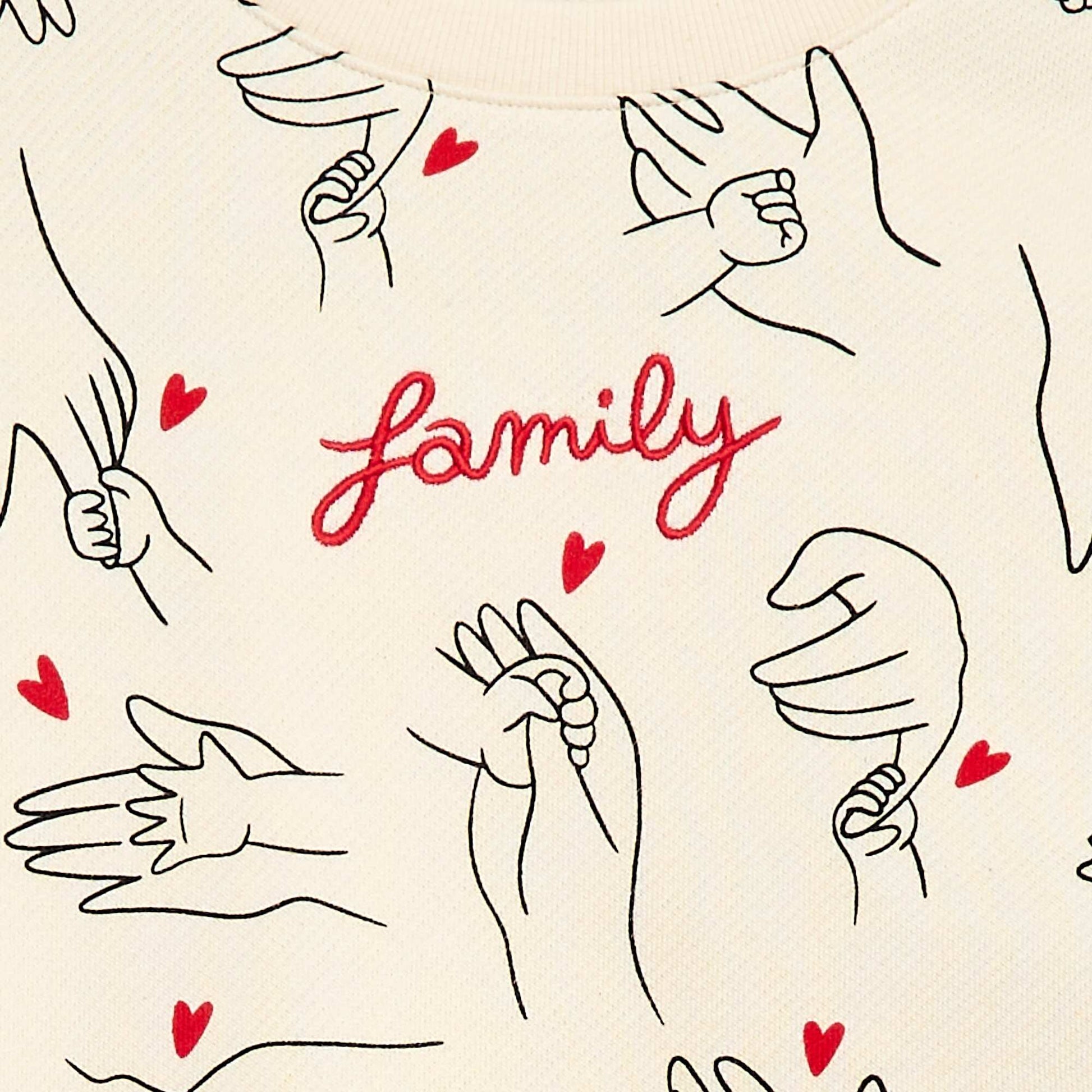 Sweat à col rond  'Agathe Sorlet x Kiabi' - Saint-Valentin BLANC