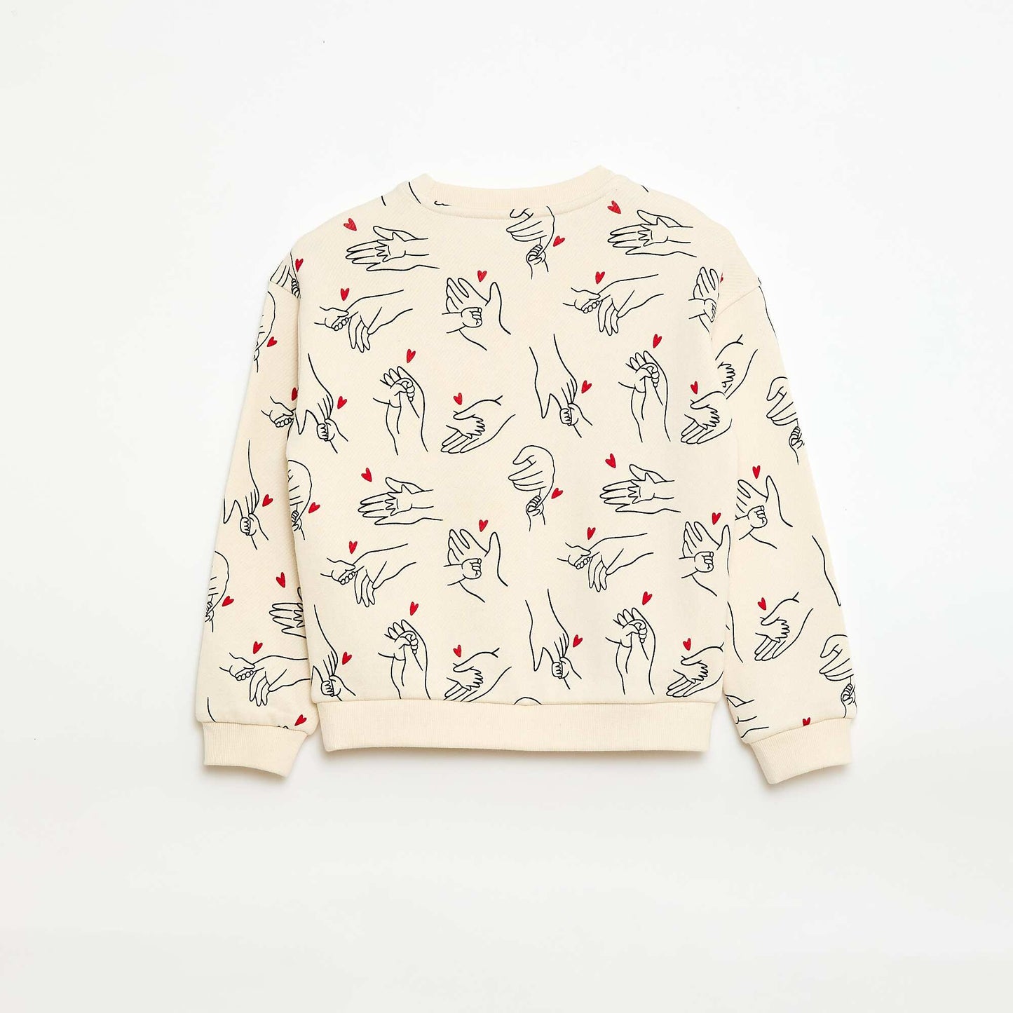 Sweat à col rond  'Agathe Sorlet x Kiabi' - Saint-Valentin BLANC