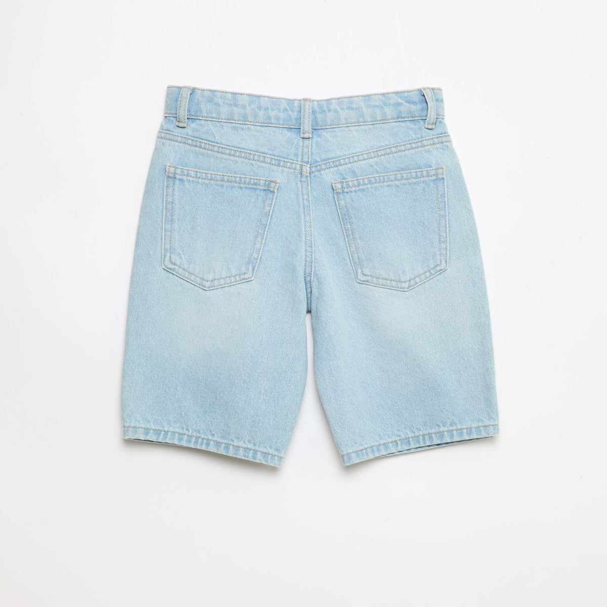 Bermuda denim slim fit stretch en coton BLEU CIEL