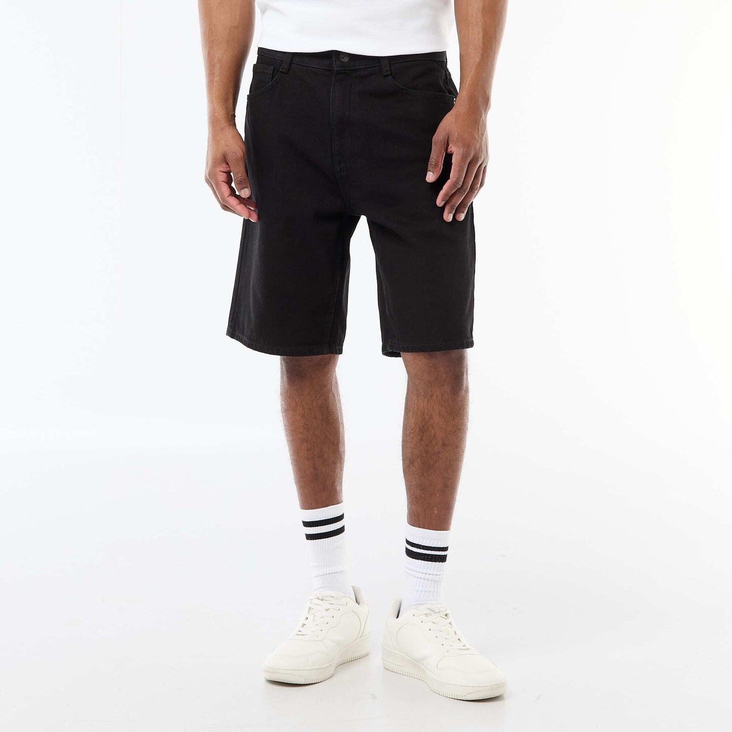 Bermuda en jean NOIR