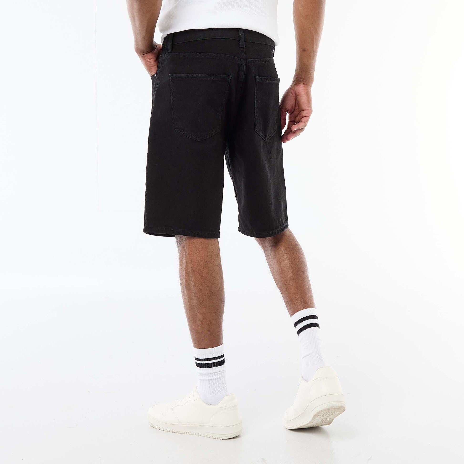 Bermuda en jean NOIR
