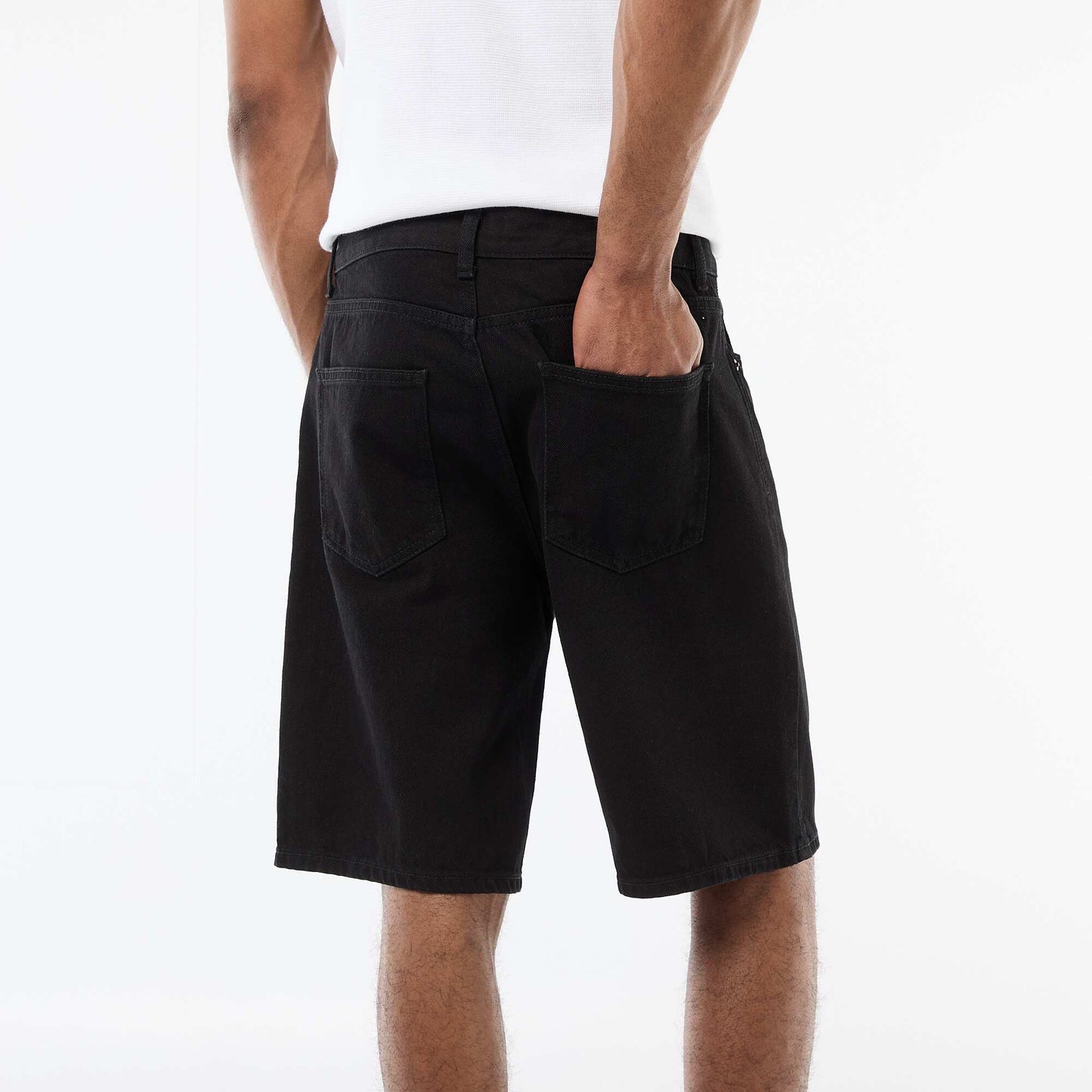 Bermuda en jean NOIR