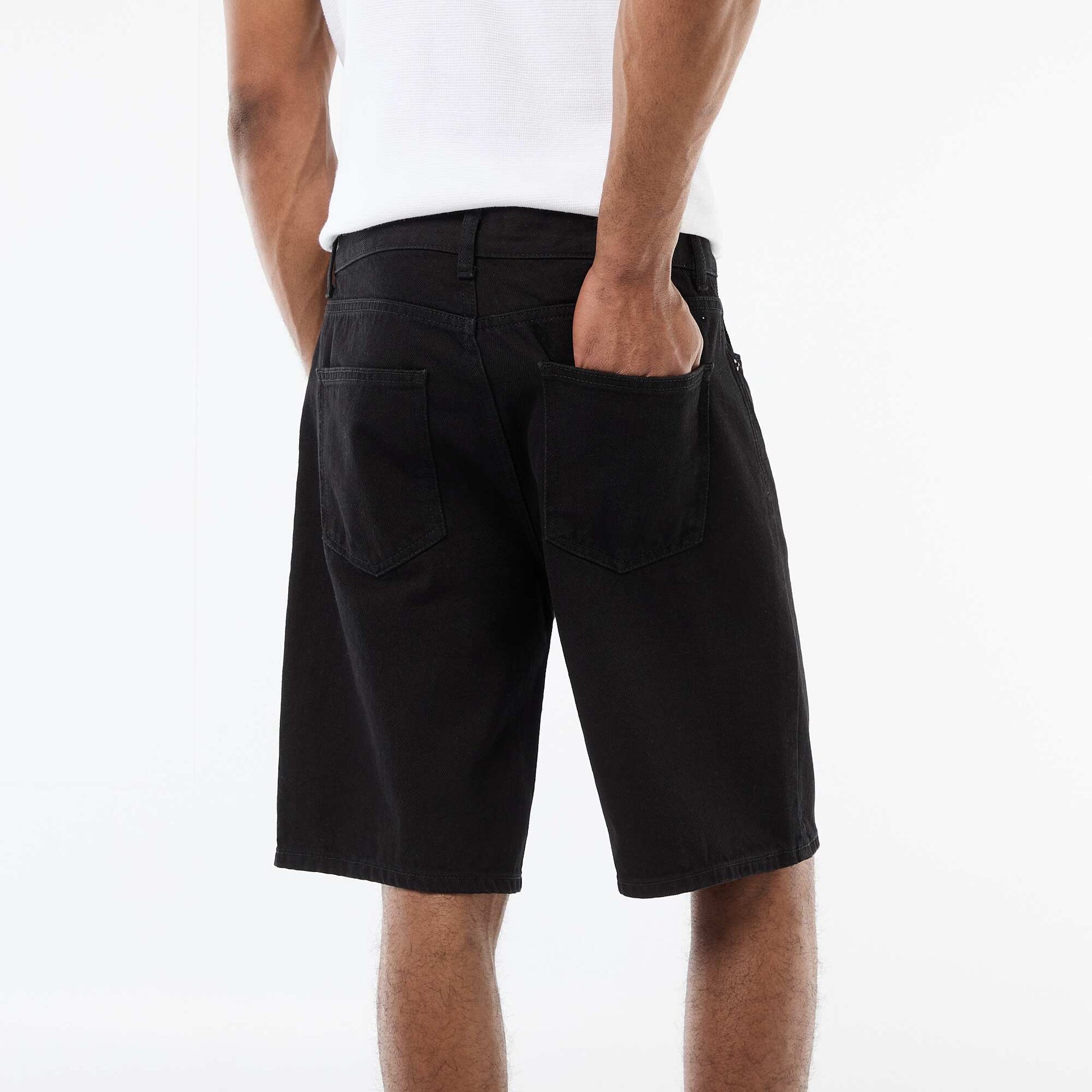 Bermuda en jean NOIR