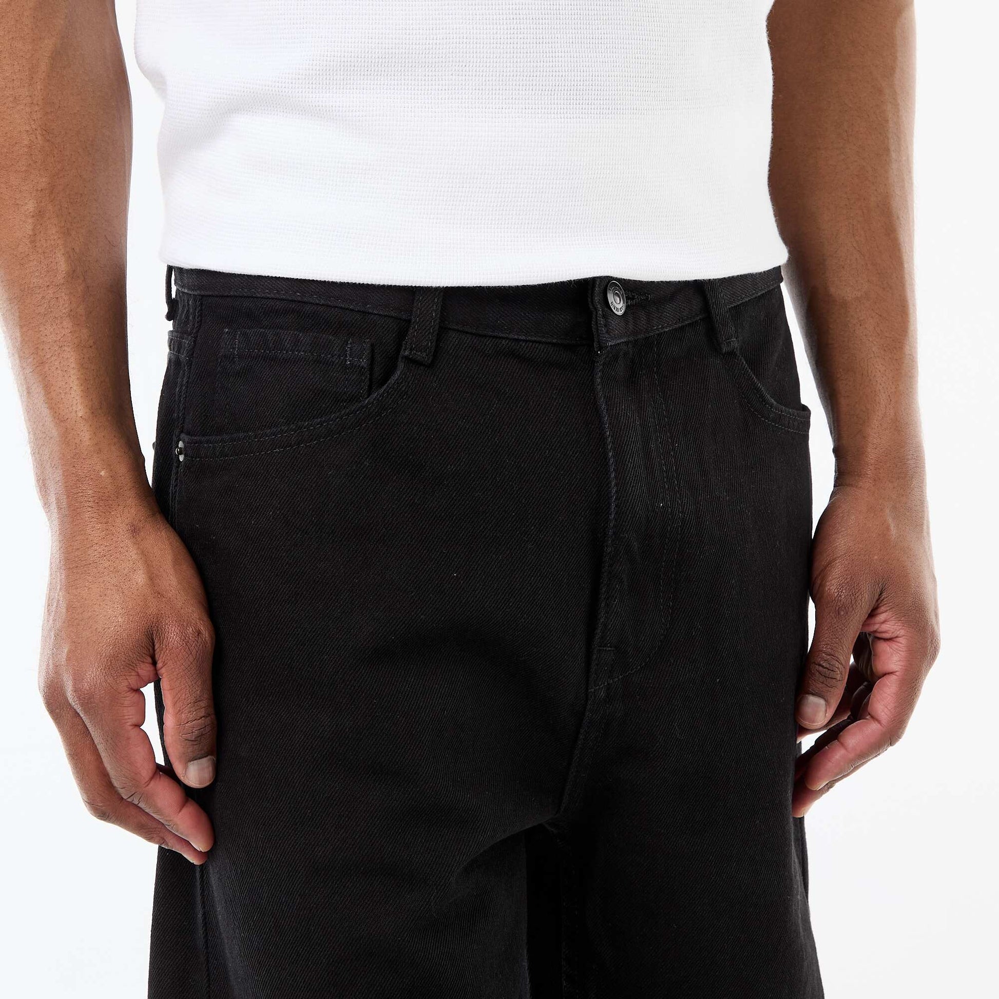 Bermuda en jean NOIR