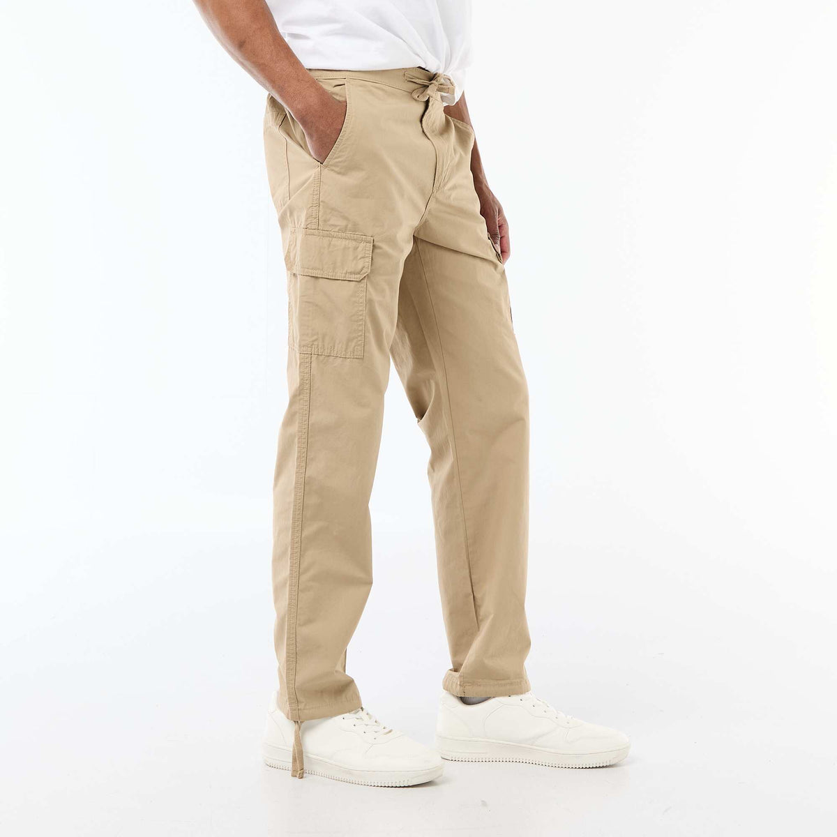Pantalon multipoche regular fit BEIGE
