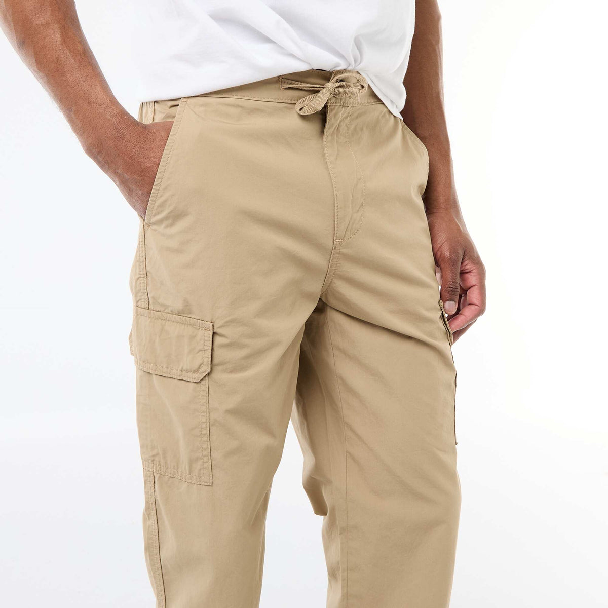 Pantalon multipoche regular fit BEIGE