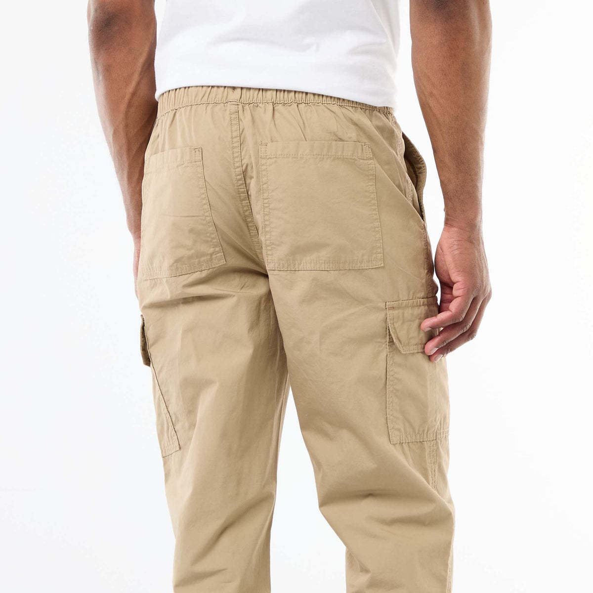 Pantalon multipoche regular fit BEIGE
