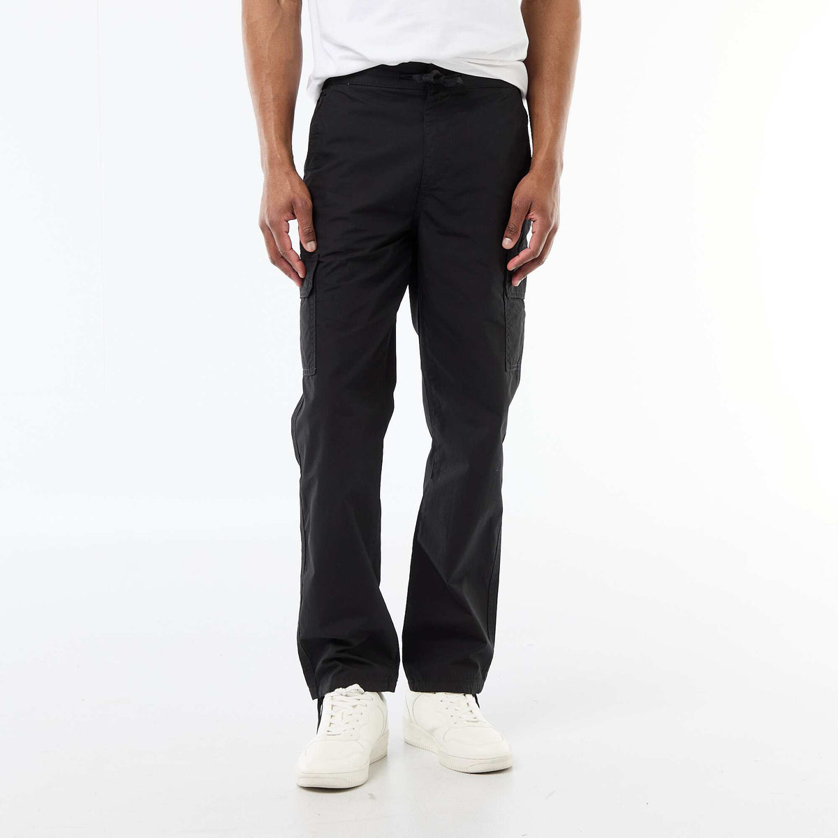 Pantalon multipoche regular fit NOIR