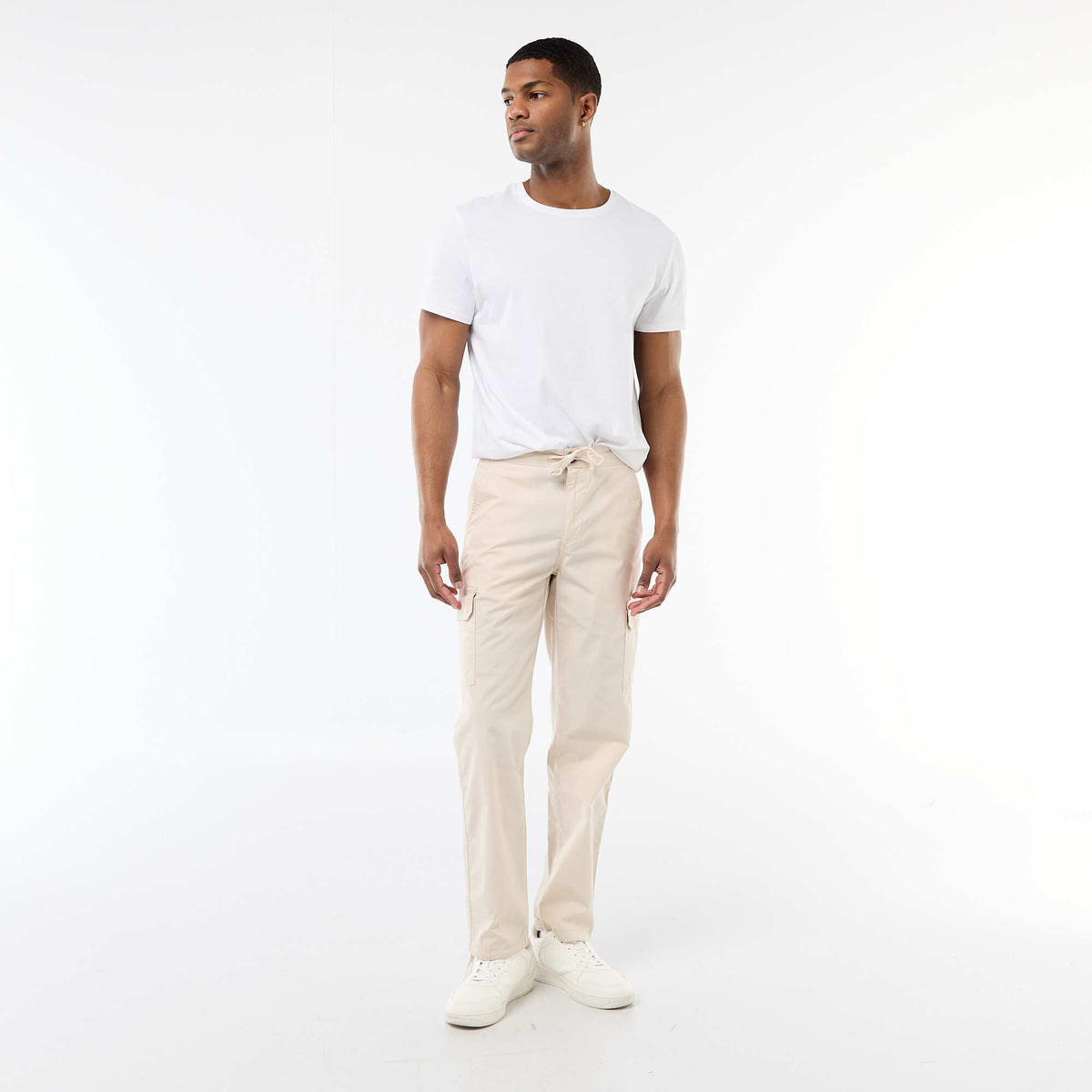 Pantalon multipoche regular fit GRIS