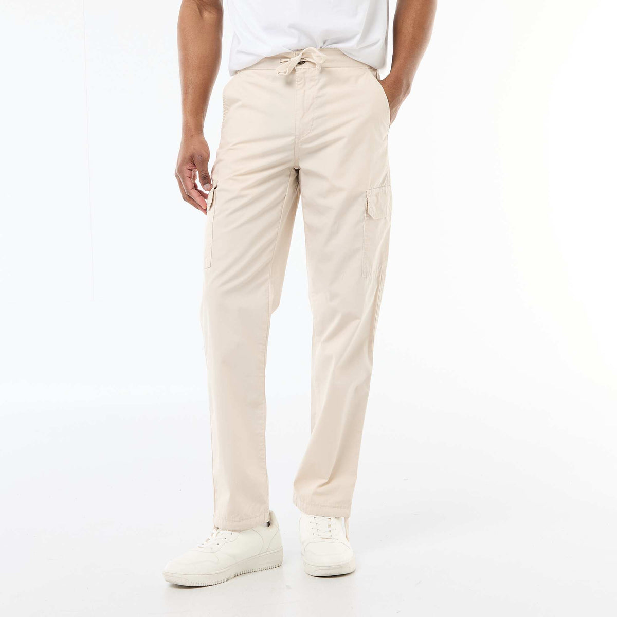 Pantalon multipoche regular fit GRIS