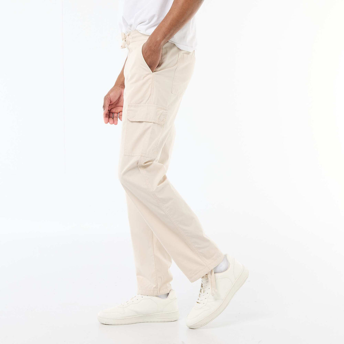 Pantalon multipoche regular fit GRIS