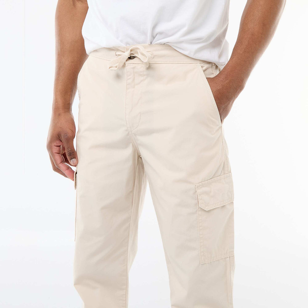 Pantalon multipoche regular fit GRIS