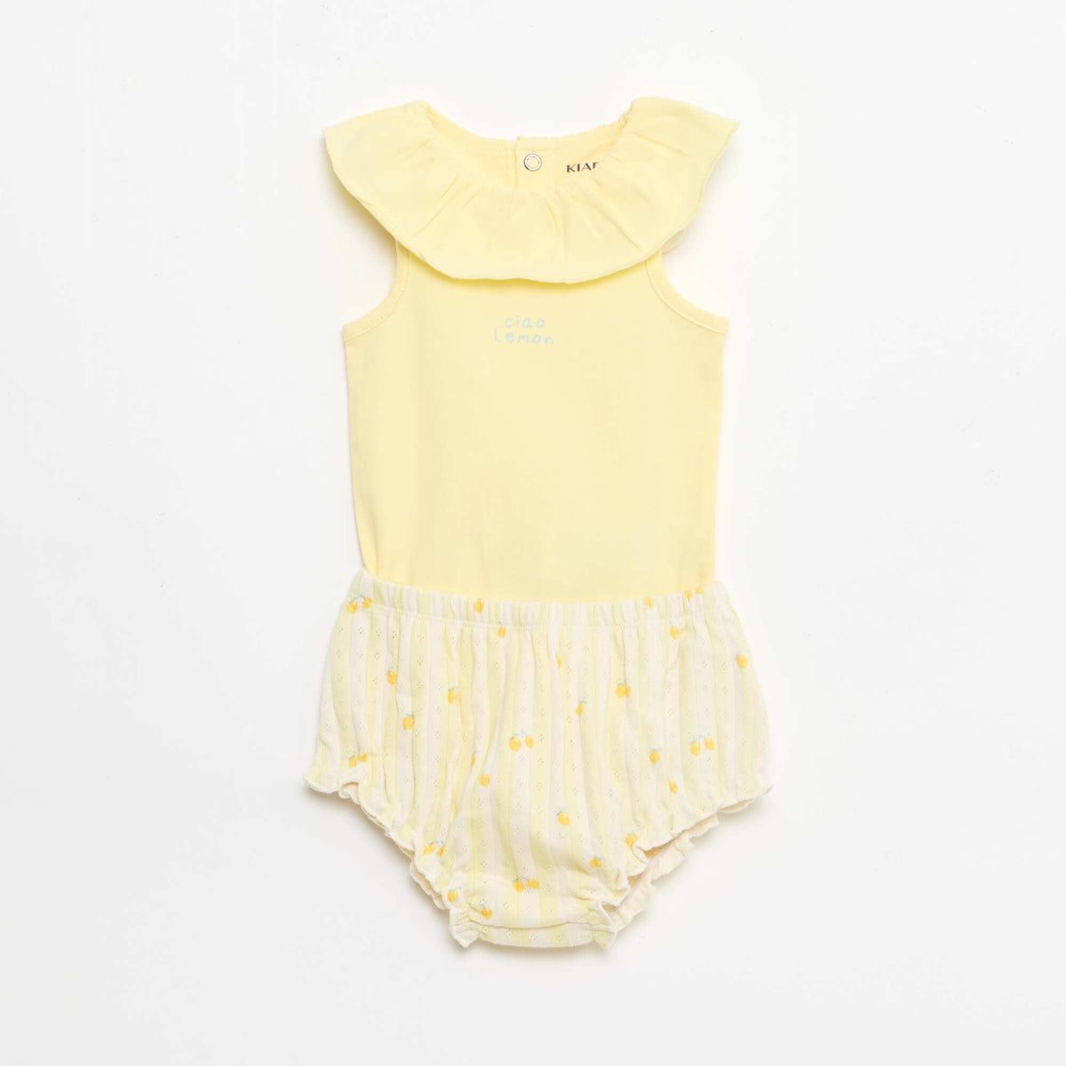 Ensemble 2 pièces body + culotte JAUNE