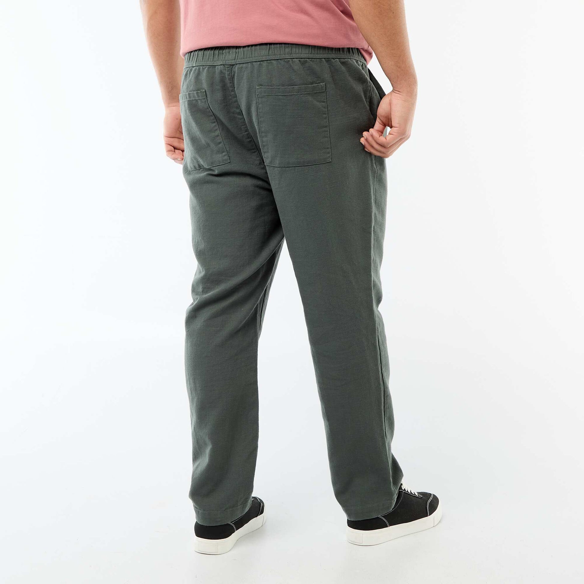 Pantalon coupe droite esprit jogpant VERT